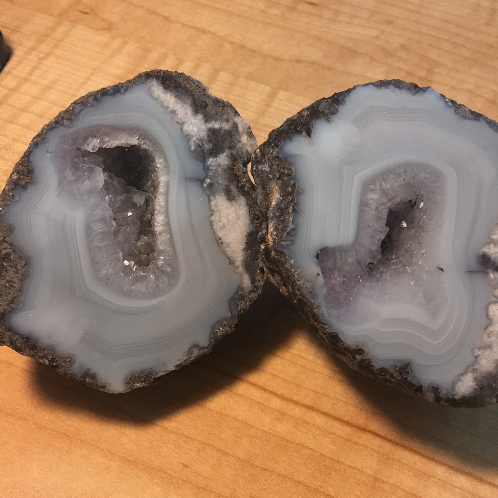 SOLD!Whole Geode Cut in Half and Polished Agate